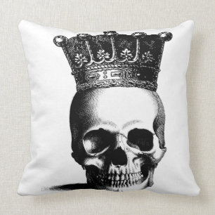 Skull Crown Royal Throw Pillow