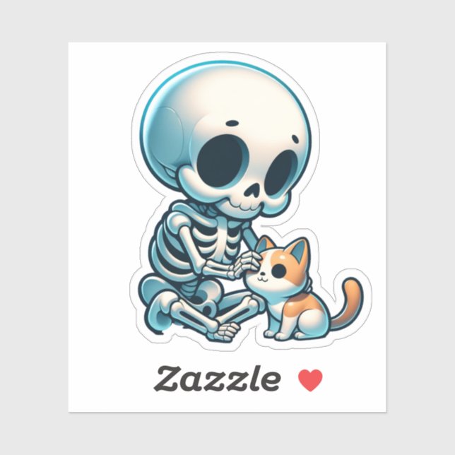 "Skull Cuddler – Goth Cat Lover" (Sheet)
