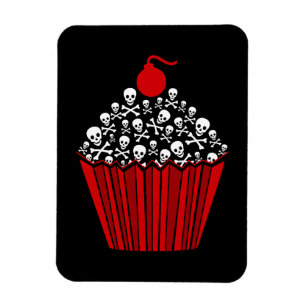Skull Cupcake Magnet