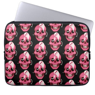 Skull Cute Goth Halloween Pattern Laptop Sleeve