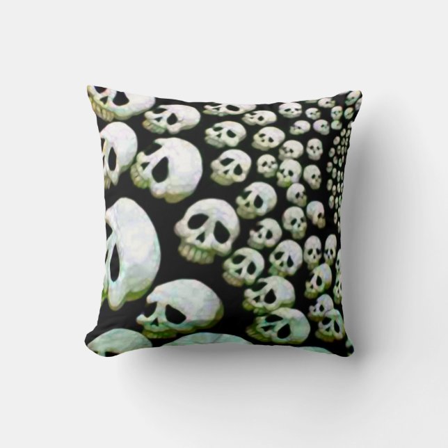 Skull Cyclone - Death Clock - Dead Heads Throw Pillow (Front)