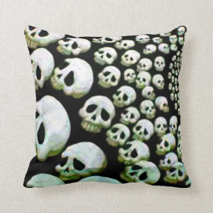 Skull Cyclone - Death Clock - Dead Heads Throw Pillow