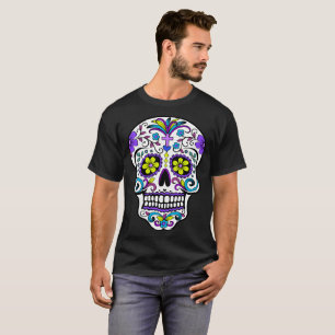 skull day of dead decorated calaveras T-Shirt