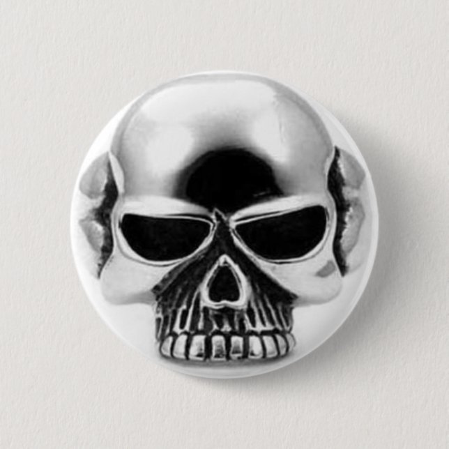 SKULL DESIGN 2 INCH ROUND BUTTON (Front)