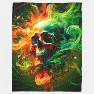 Skull Design Fleece Blanket