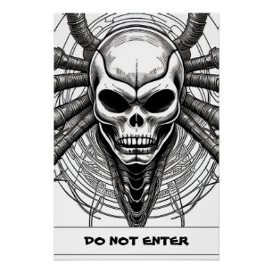 Skull Design Gothic Art Print Personalized Poster
