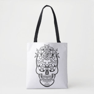 Skull design tote bag