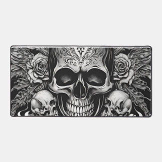skull desk mat