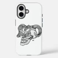 Skull Devil head Black and white Design