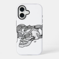 Skull Devil head Black and white Design