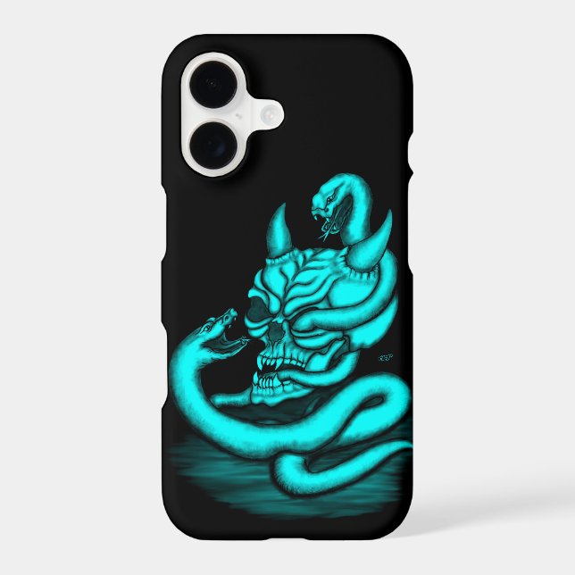 Skull - Devil Head with Snake (Back)