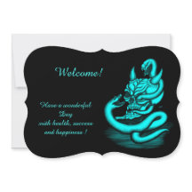 Skull - Devil Head with Snake , Add Your Text Invi