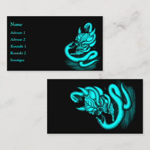 Skull - Devil Head with Snake Business Card