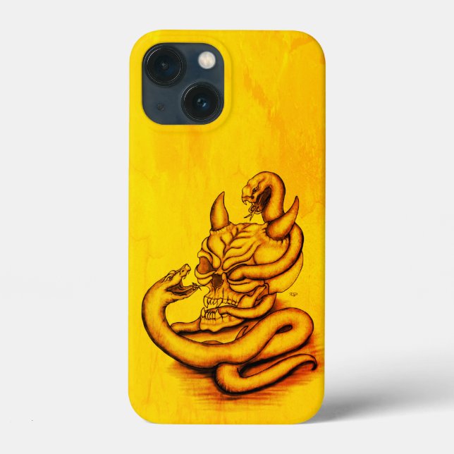 Skull - Devil Head with Snake Case-Mate iPhone Case (Back)