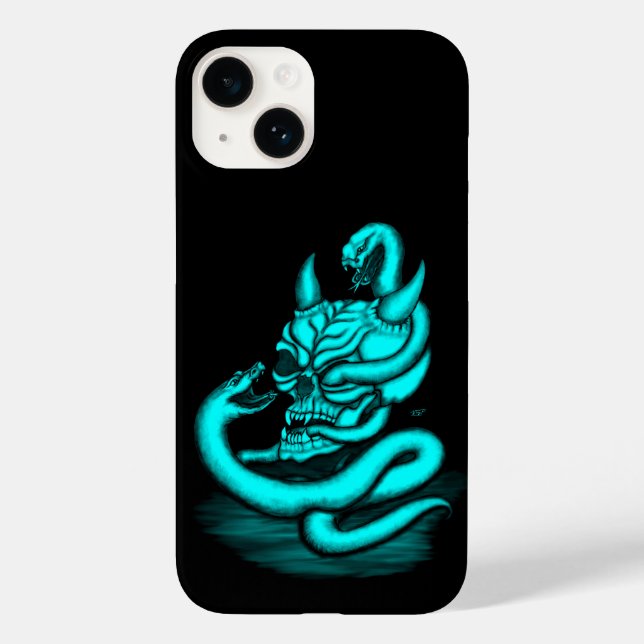 Skull - Devil Head with Snake Case-Mate iPhone Case (Back)
