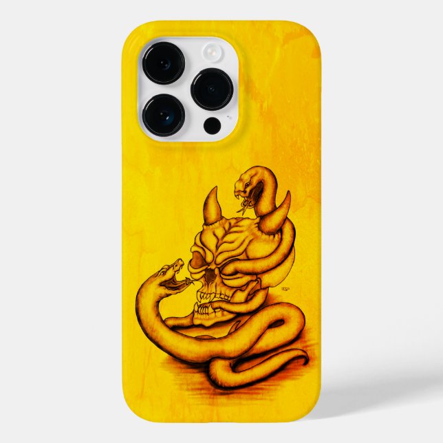 Skull - Devil Head with Snake Case-Mate iPhone Case (Back)