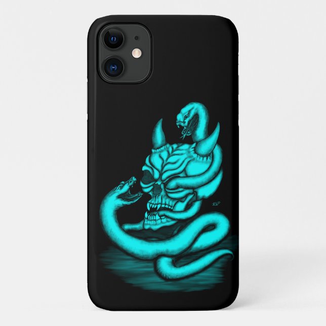 Skull - Devil Head with Snake Case-Mate iPhone Case (Back)