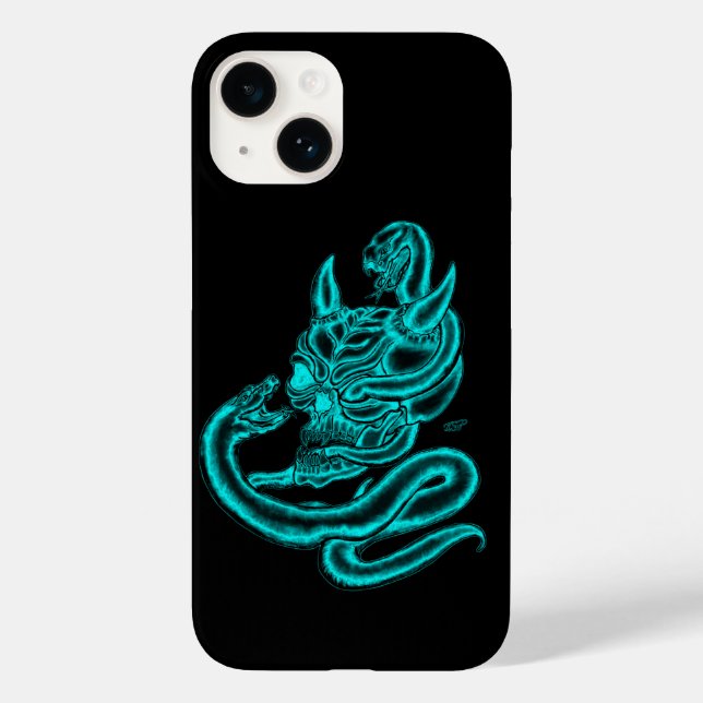 Skull - Devil Head with Snake Case-Mate iPhone Case (Back)