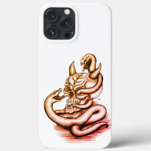 Skull - Devil Head with Snake iPhone 13 Pro Max Case