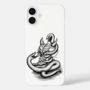 Skull - Devil Head with Snake iPhone 16 Plus Case