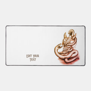 Skull - Devil Head with Snake Desk Mat