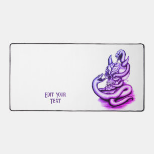 Skull - Devil Head with Snake Desk Mat