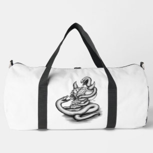 Skull - Devil Head with Snake Duffle Bag