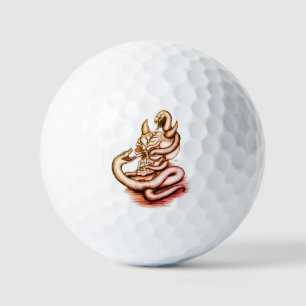 Skull - Devil Head with Snake Golf Balls