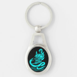 Skull - Devil Head with Snake Keychain