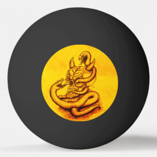 Skull - Devil Head with Snake Ping Pong Ball