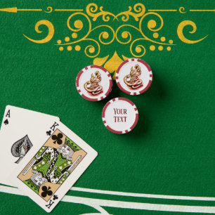 Skull - Devil Head with Snake Poker Chips