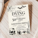Skull Dying to Party Halloween Birthday Party Invitation<br><div class="desc">Celebrate a fang-tastic birthday with our Halloween-themed invitations! Perfect for making your little one’s birthday extra magical and memorable. Download,  print,  and let the party begin! 🎈🎂👻

5SE A</div>