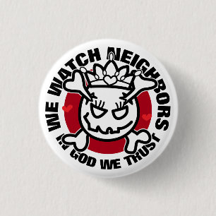 skull easter egg 1 inch round button