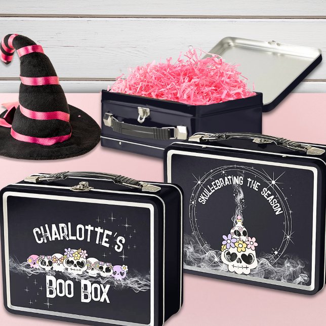 Skull-ebration Boo Box Old School Lunch Box (Creator Uploaded)