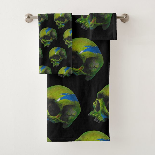 skull Eclipse Bath Towel Set (Insitu)