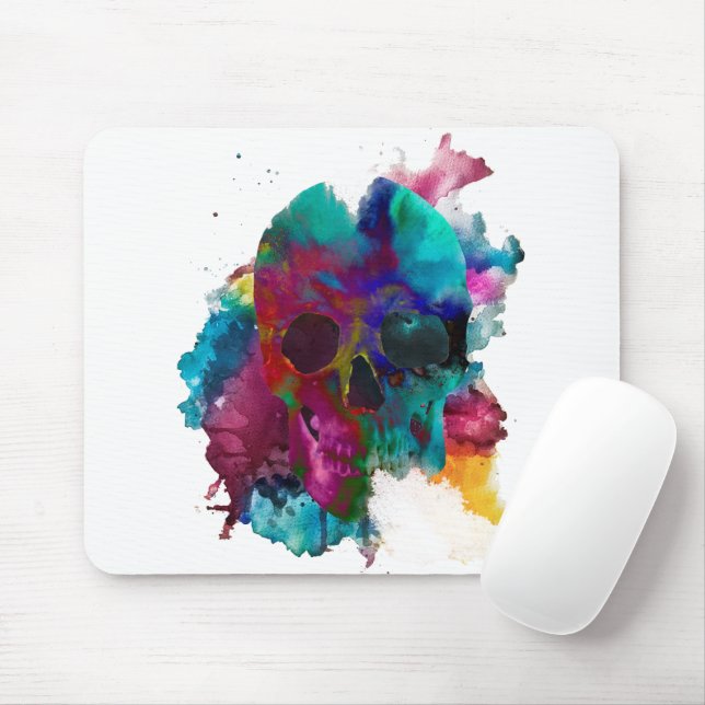 Skull - Explosion of tinta (Skull - Ink Blast) Mouse Pad (With Mouse)