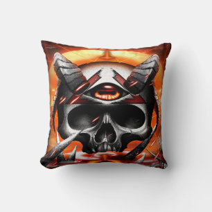skull Eye Joe Throw Pillow