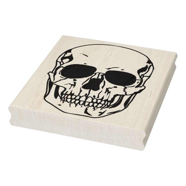 Skull face 2 illustration art stamp (Stamp)