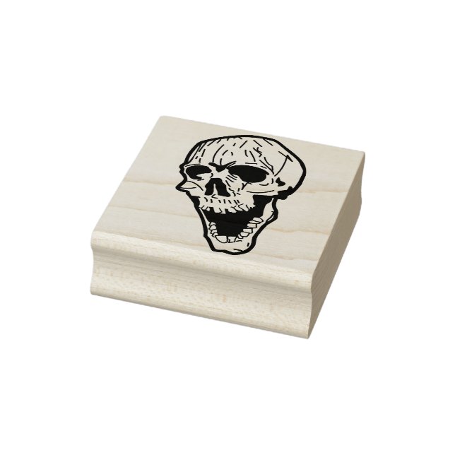 Skull face 3 illustration art stamp (Stamp)