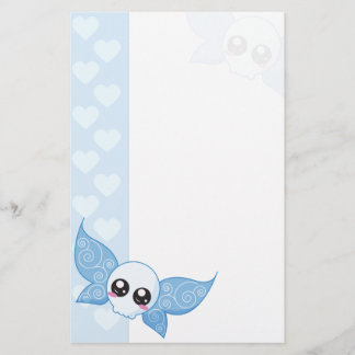 Skull Fairy - Blue Stationery