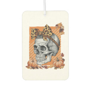 Skull Fall Bow Halloween Air Freshener