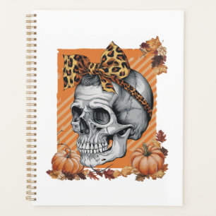 Skull Fall Bow Halloween Planner