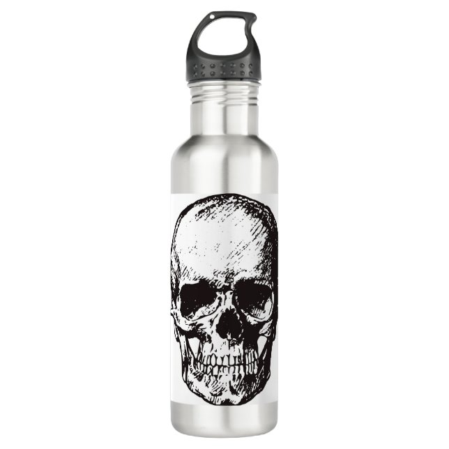 Skull Fantasy Art Rock Punk Heavy Metal 710 Ml Water Bottle (Front)