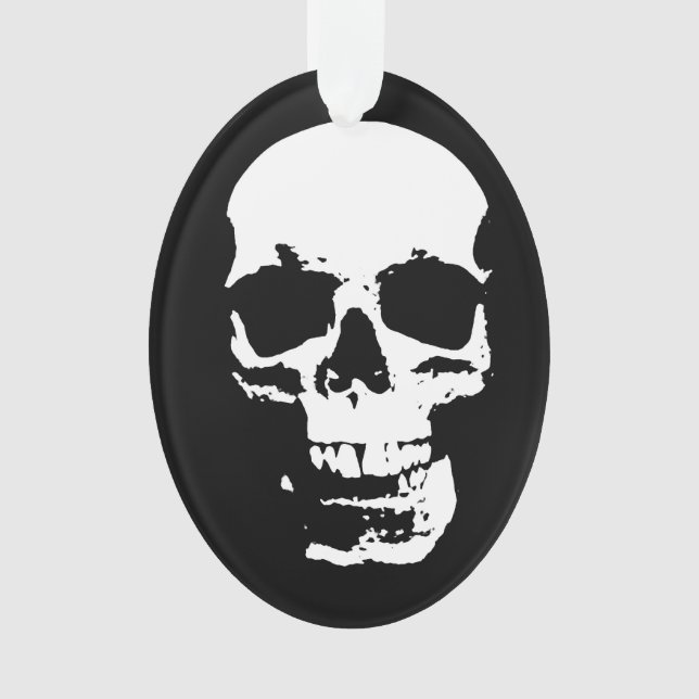 Skull Fantasy Art Rock Punk Heavy Metal Ornament (Front)
