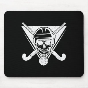 Skull Field Hockey Gift Field Hockey Player Gift Mouse Pad