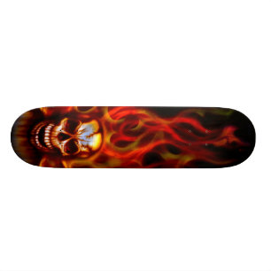 Skull Fire Skate Deck