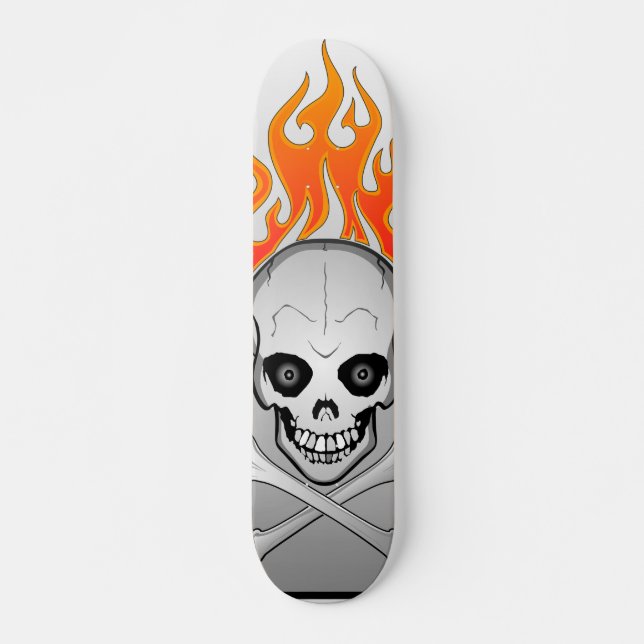 Skull Fire Skateboard (Front)
