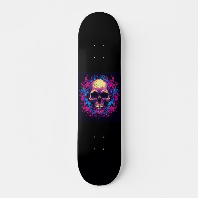 Skull Flame Skateboard (Front)