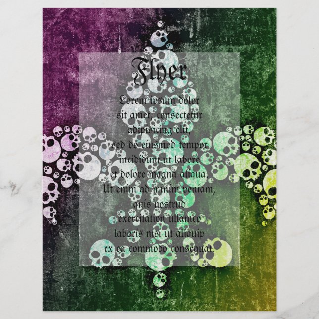 Skull Fleur De Lis Flyer (Front)