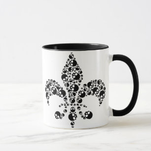 Skull Fleur De Lis Mug